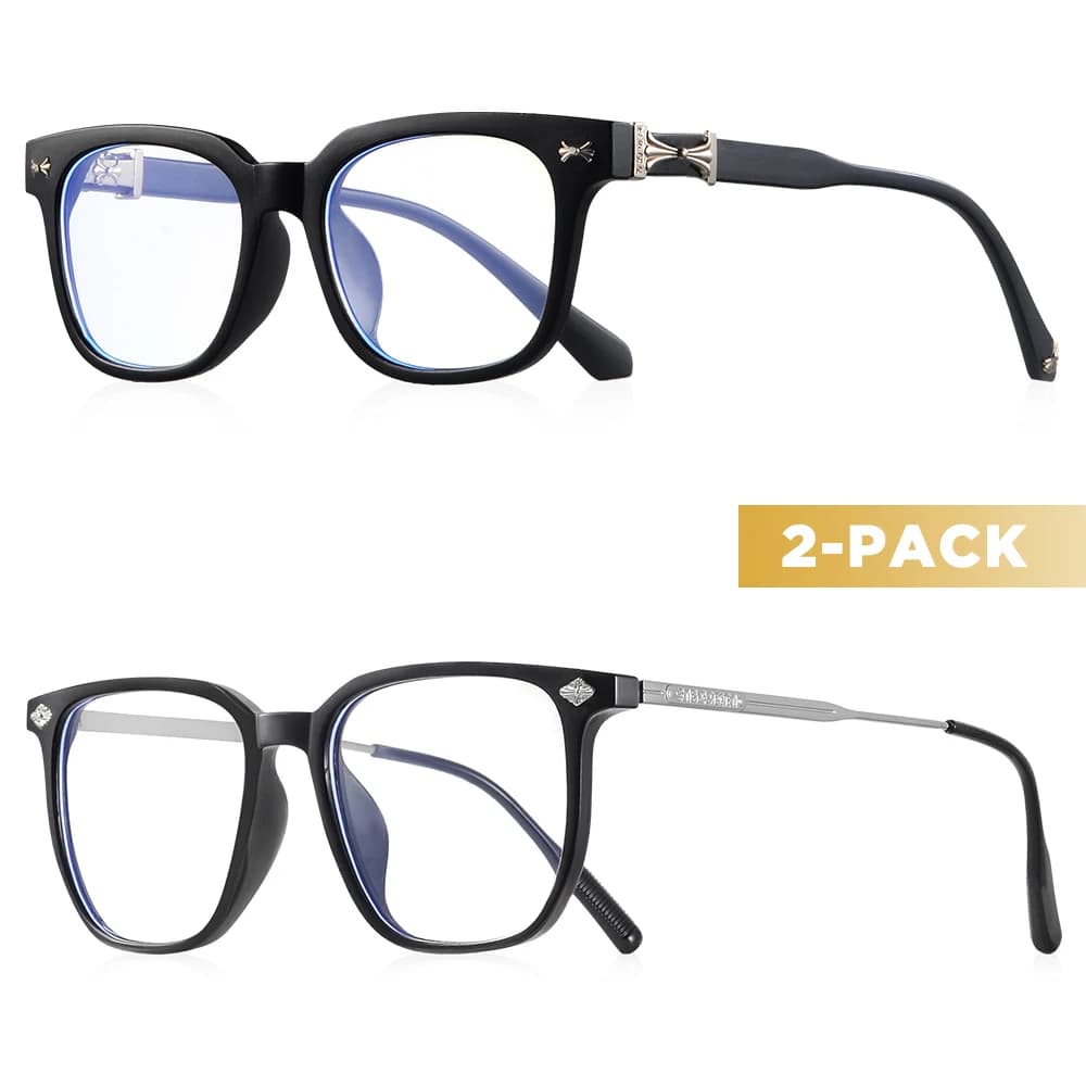CRIXALIS 2 pièces classique carré Anti lumière bleue lunettes hommes lecture livres lunettes femmes 