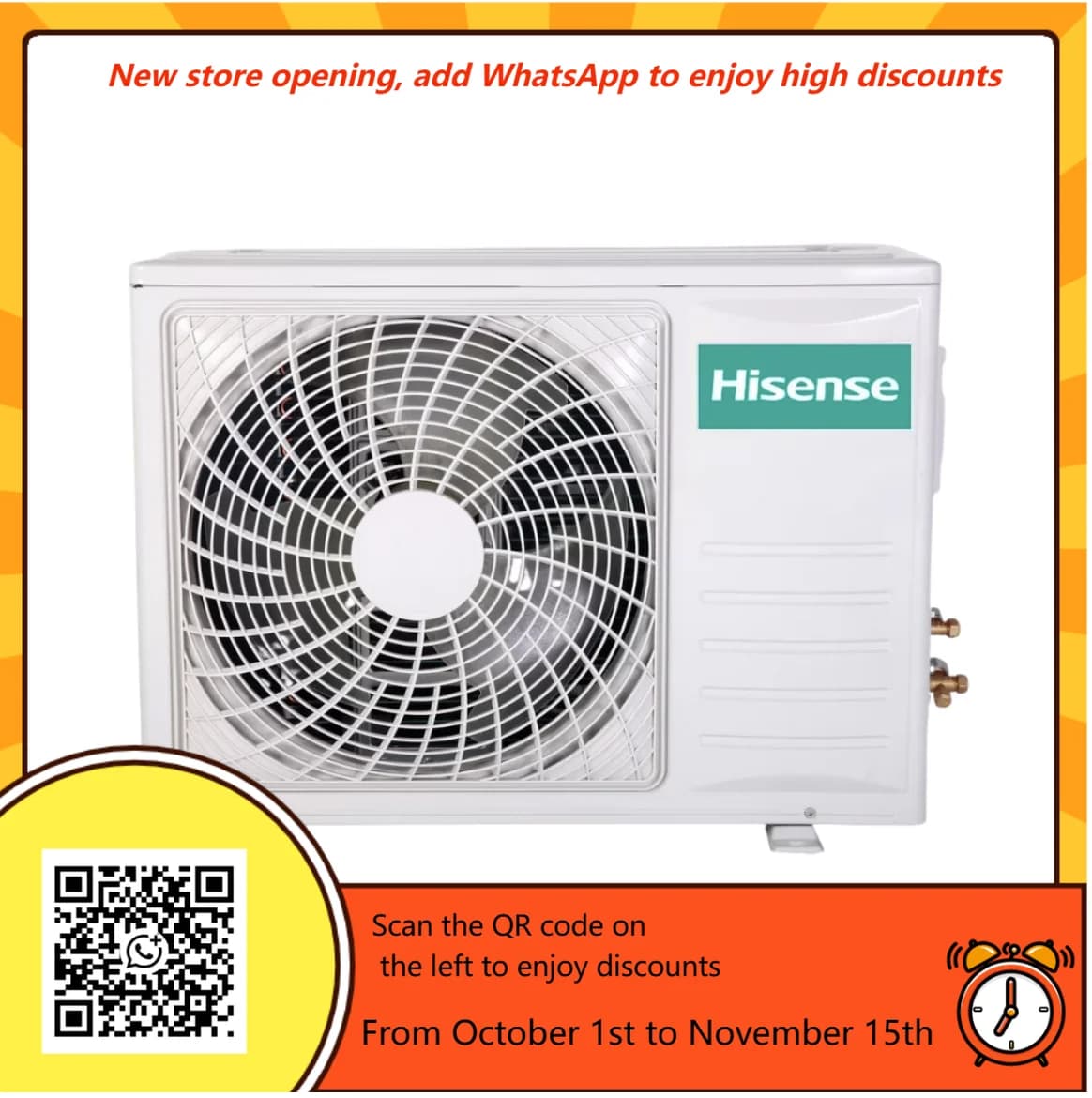 Hisense 1.5hp/12000btu onduleur Type divisé climatiseur Mini R32 gaz usage domestique économie d'éne