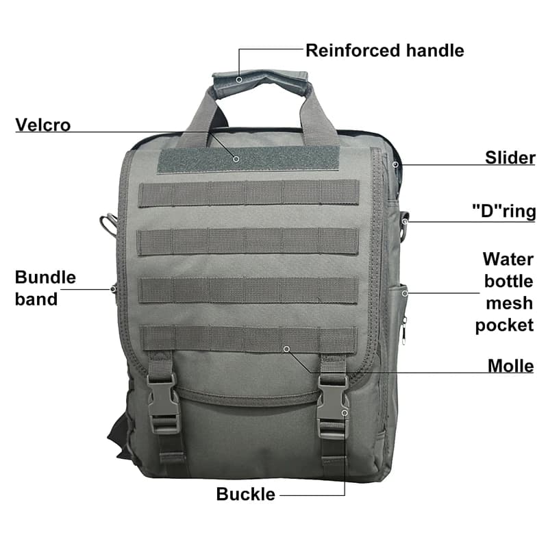 Sac à dos pour ordinateur portable Molle, sacs DulMessenger, sac banane, ceinture, épaule, camping, 
