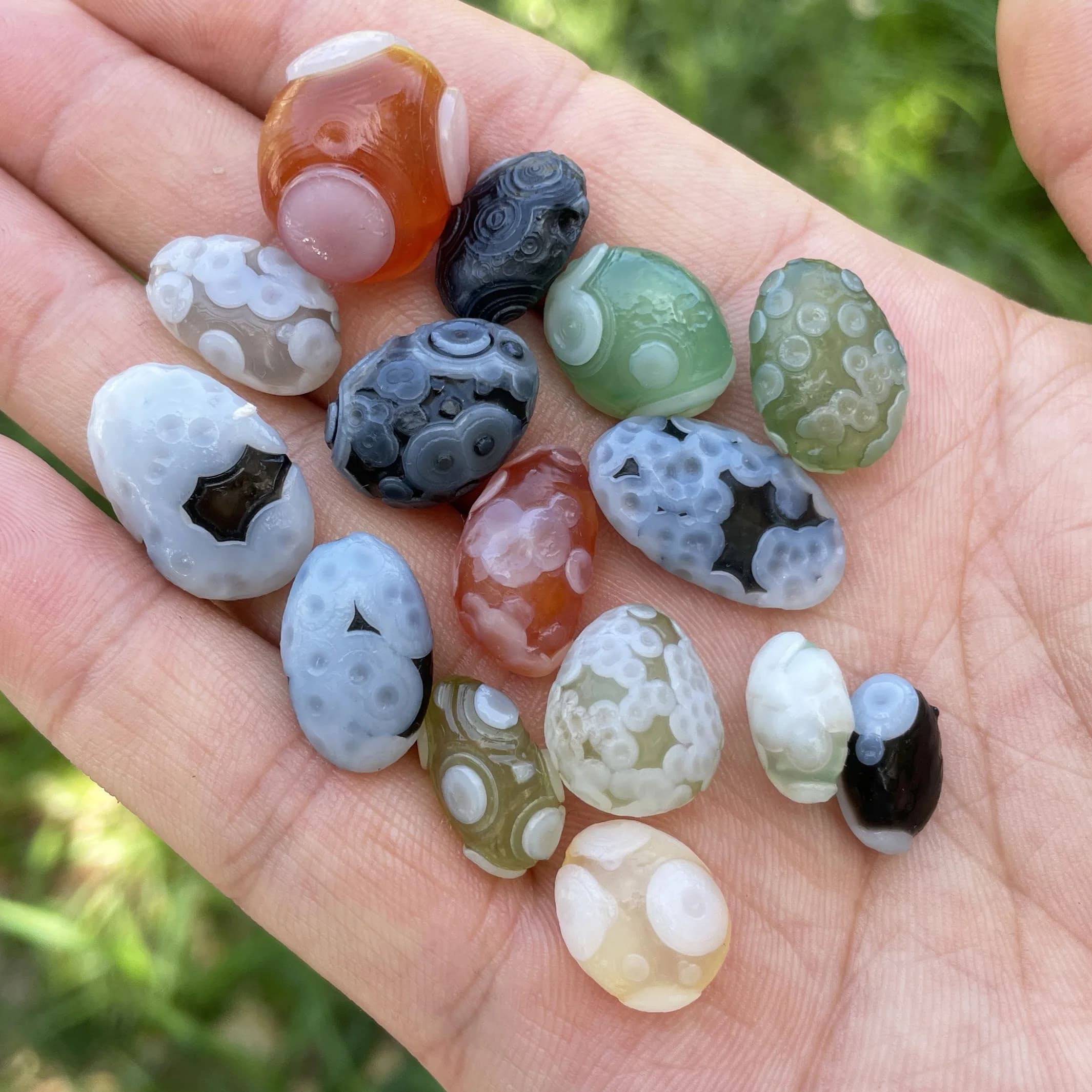 Agate Sardonyx Vert Naturel d'Alxa Gobi, Spécimen de Roche, Pierre de Guérison Énergétique, Décorati
