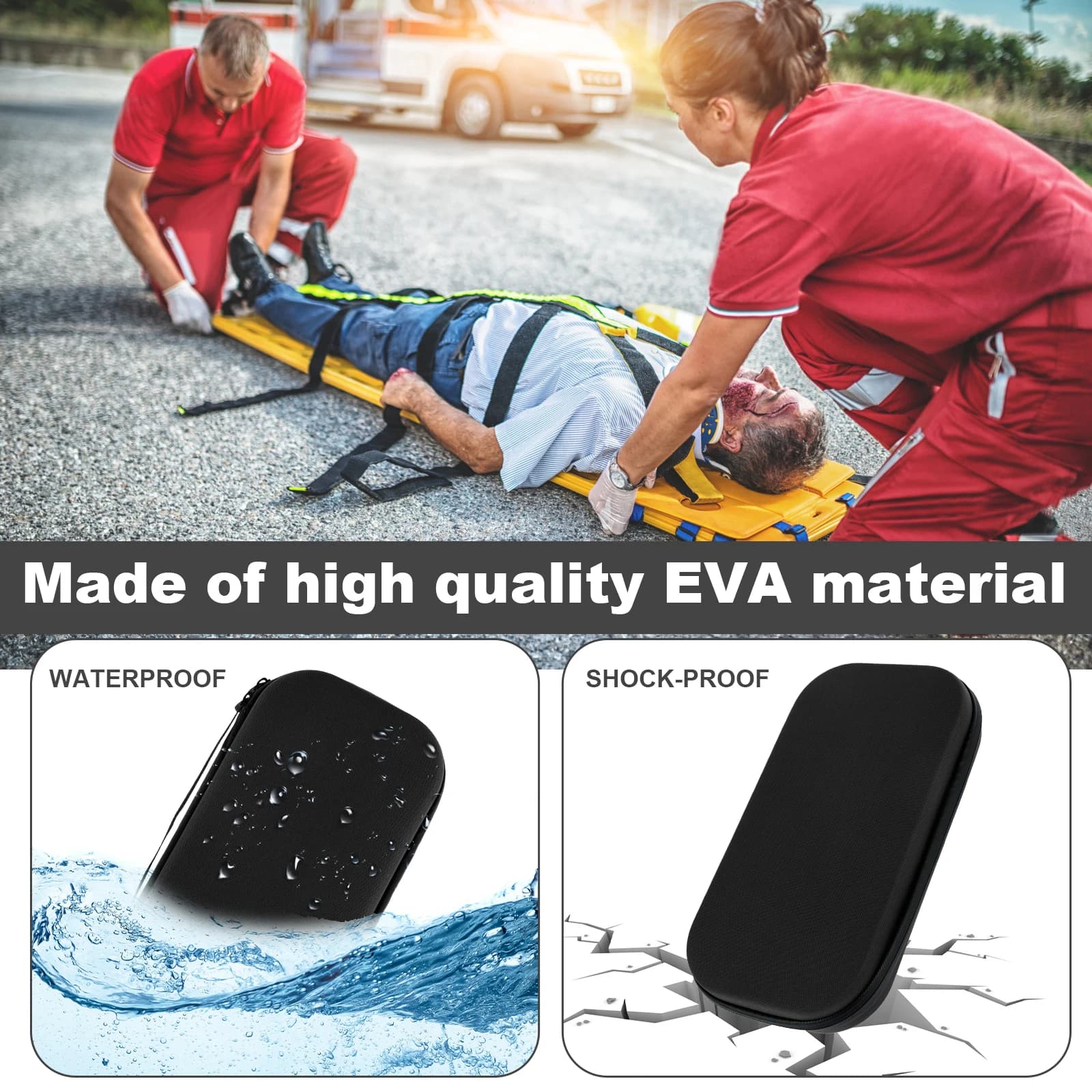 Mallette de transport médicale antichoc pour stéthoscope, sac de voyage portable, sac de rangement l