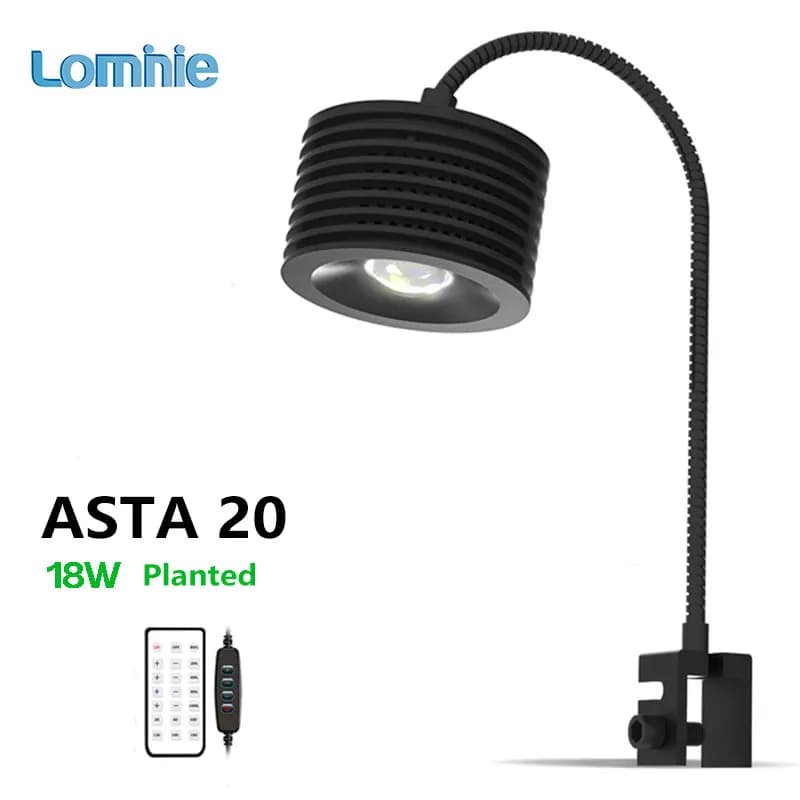 Lominie LED lumière d'aquarium, lumière d'aquarium plantée 4 canaux télécommande 6500K pour réfugium