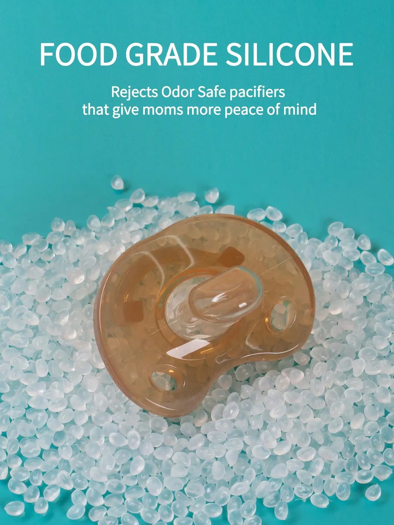 Sucette en Silicone pour bébé, 1 pièce, pour apaiser le sommeil nocturne, plat, doux et respirant, a