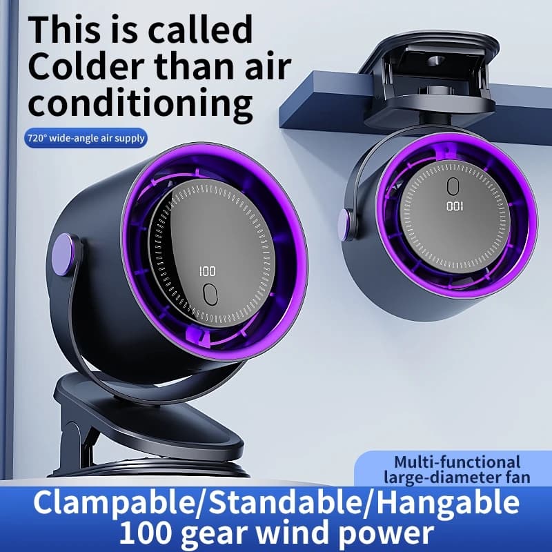Ventilateur de circulation multifonctionnel avec Clip, ventilateur Turbo 3 en 1, ventilateur électri