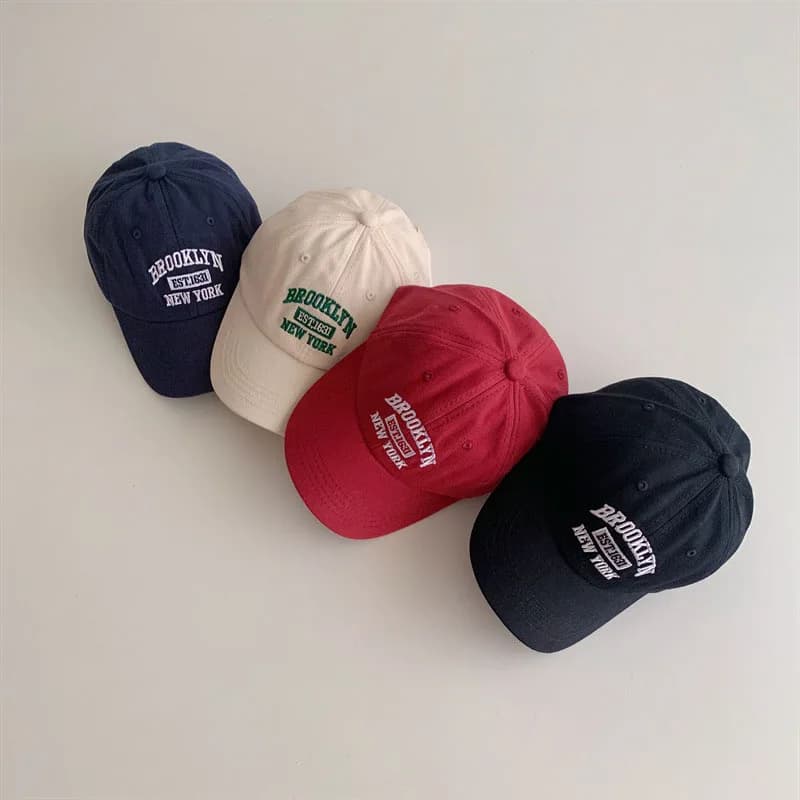 Casquette de baseball coréenne pour bébé, broderie de lettres, casquette à visière pour enfants, gar