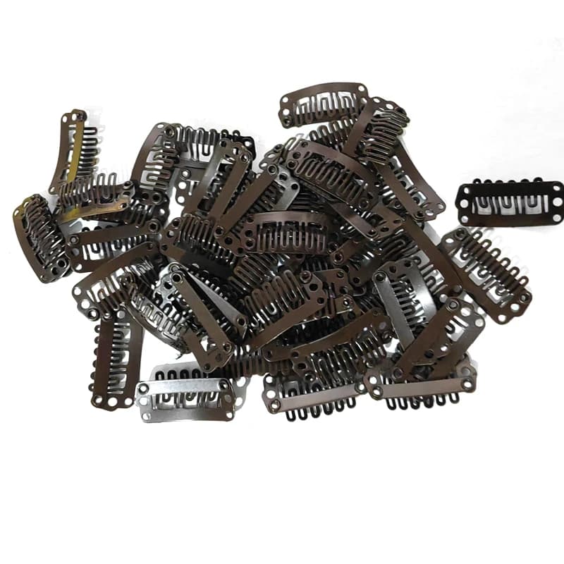 Clips de perruque U 2.3cm, 50 pièces, pour Extensions de cheveux humains/Extensions de tissage, acce
