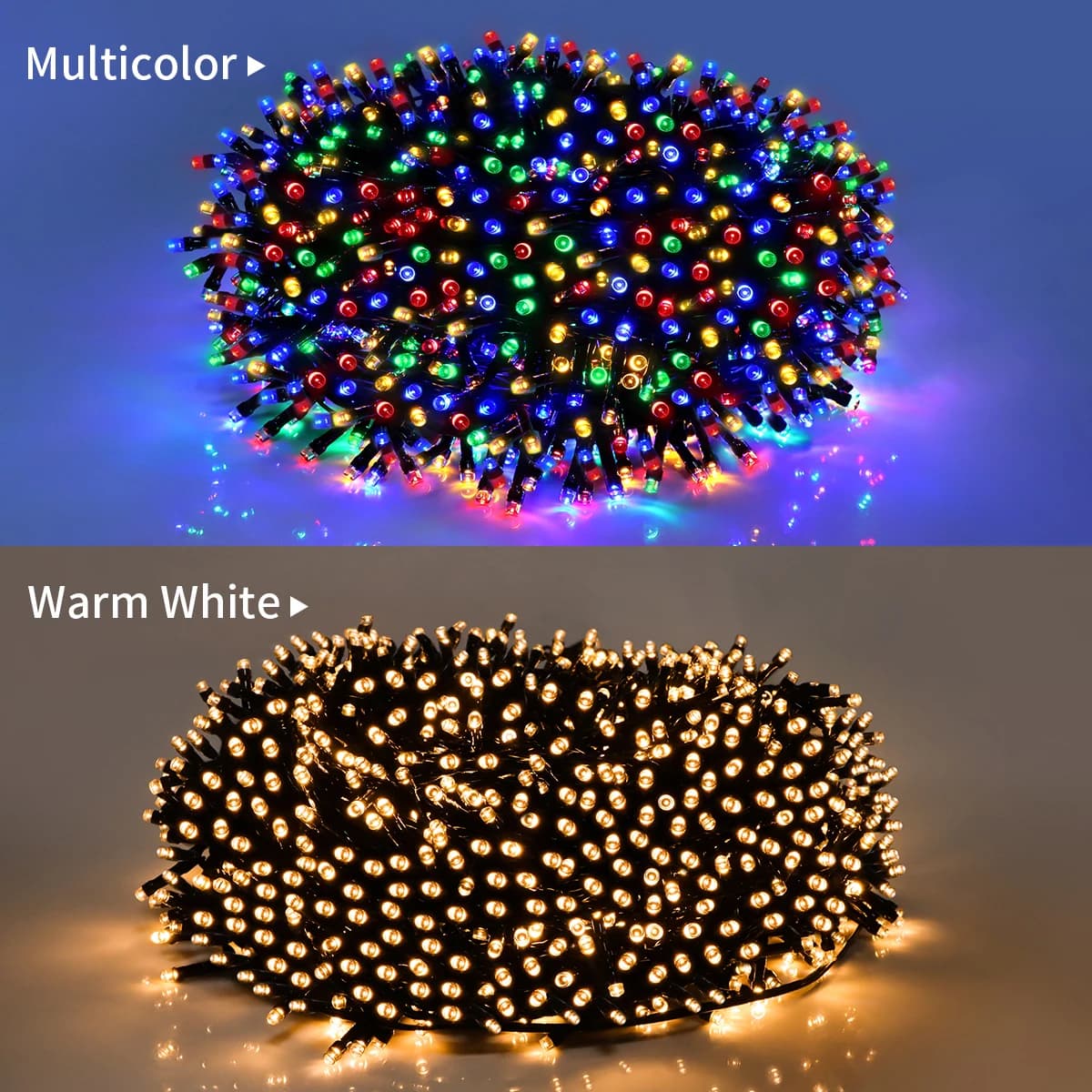 50M 100M lumières de noël guirlande décorative LED chaîne 110V 220V extérieur étanche fée lumières p