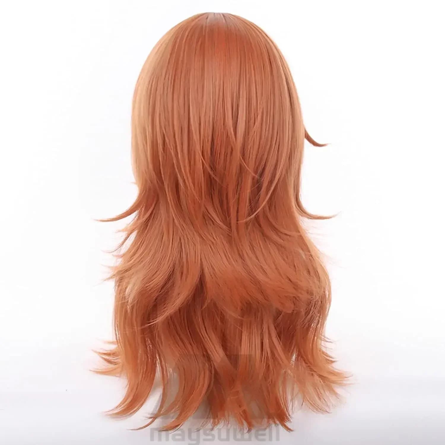 Ange diable pour tronçonneuse homme frange longue Orange marron Cosplay perruques Halloween Costume 
