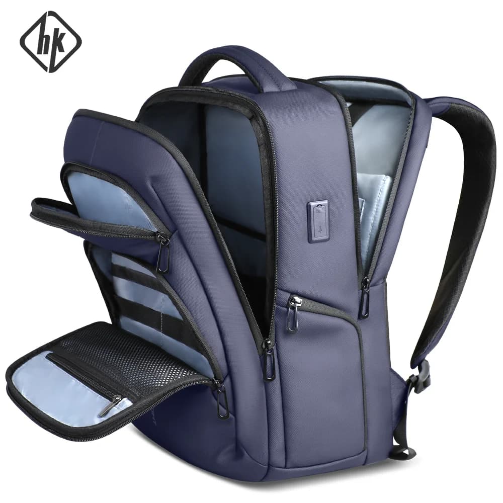 Sac à dos de voyage d'affaires HK pour hommes, imperméable, sac à dos pour ordinateur portable de 17