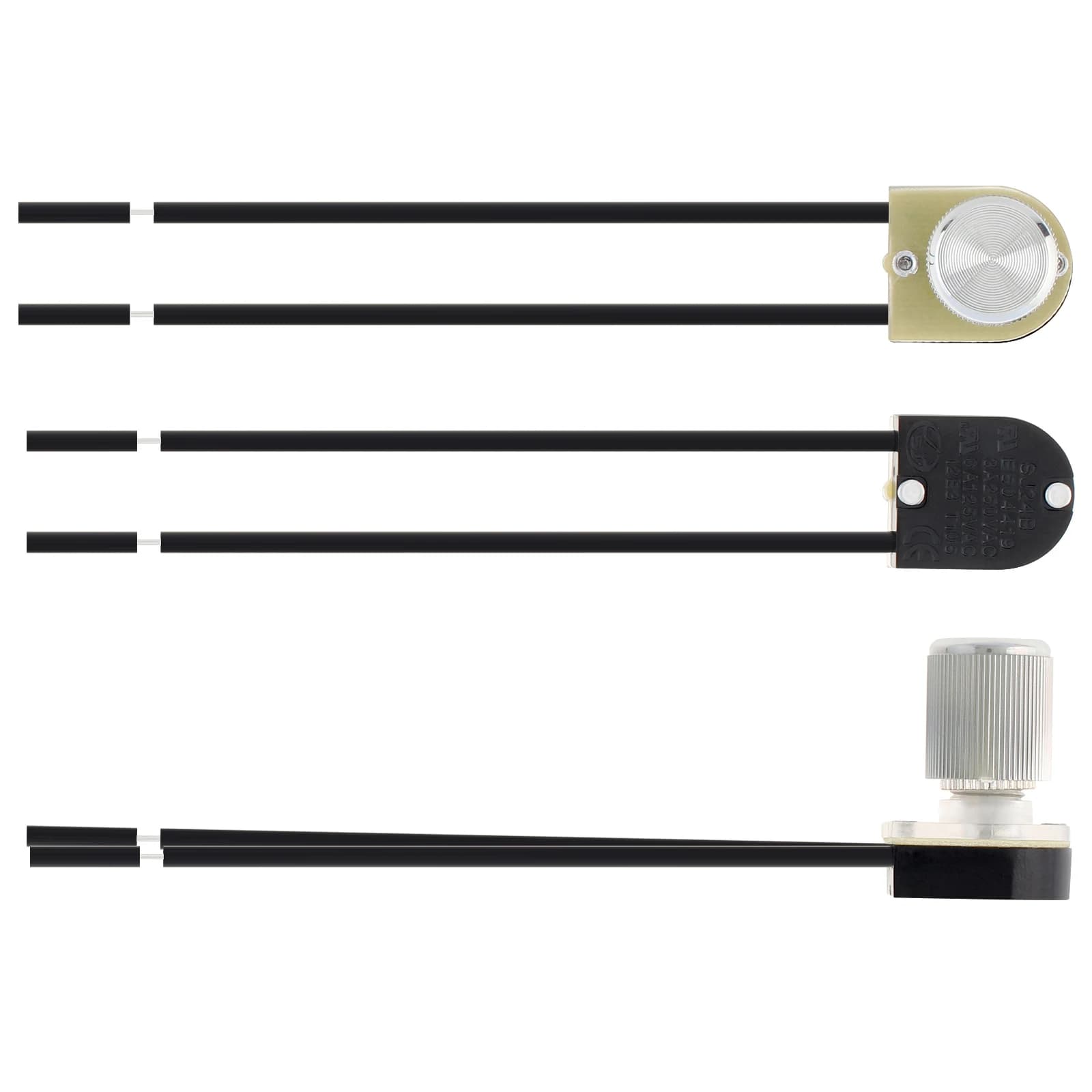 Interrupteur rotatif électrique, interrupteur marche-arrêt à deux étages pour lampe de Table/lampada
