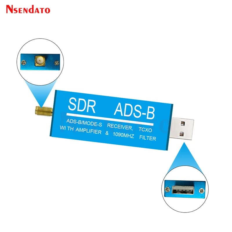 Récepteur TV SDR USB RTL2832U ADS-B Mode-S avec amplificateur RF intégré, filtre passe-bande 1090 MH