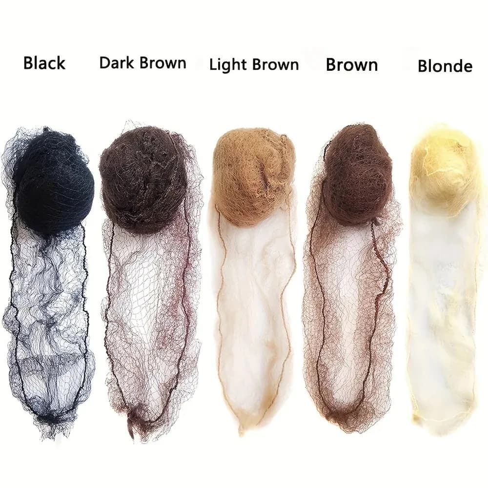 Lot de 20 résilles à cheveux en nylon durables pour chignon, outil de coiffure, noir, beige, marron,