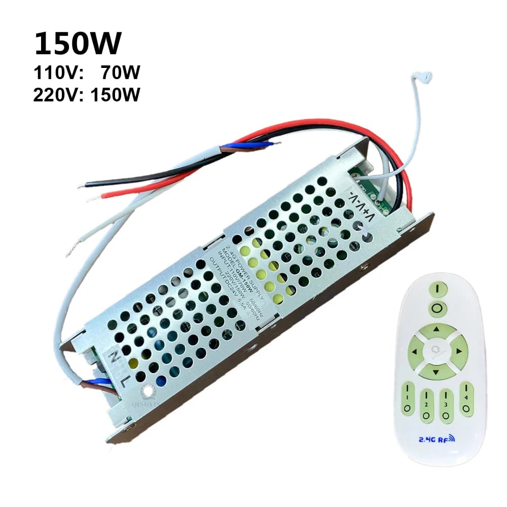 Sortie 24V 2.4G télécommande LED pilote 108W 150W alimentation pour double couleur LED bande gradati
