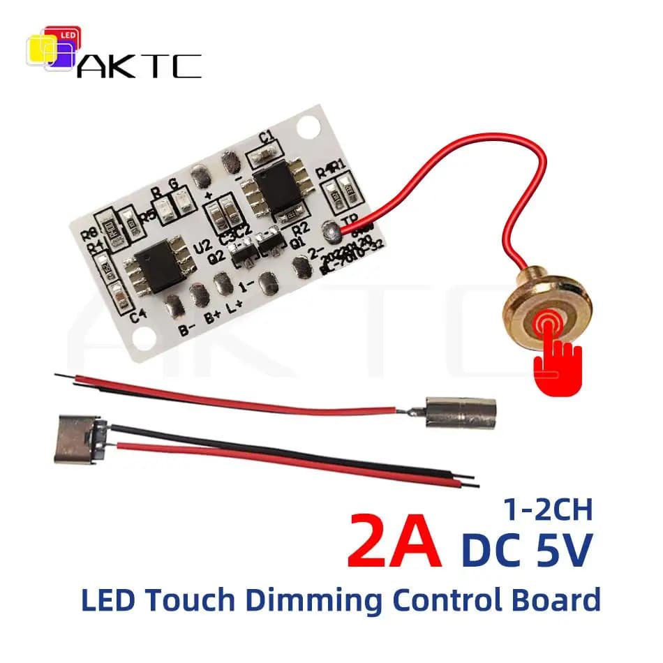10 pièces nouveau Mini DC 5V 2A LED interrupteur tactile variateur panneau de commande batterie de c