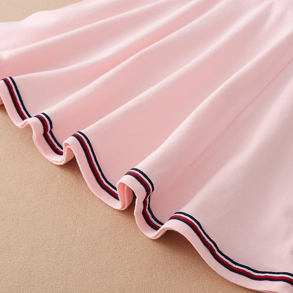 Robes de Sport pour enfants filles, en coton, col rabattu, robe de Tennis, nouvelle collection été 2