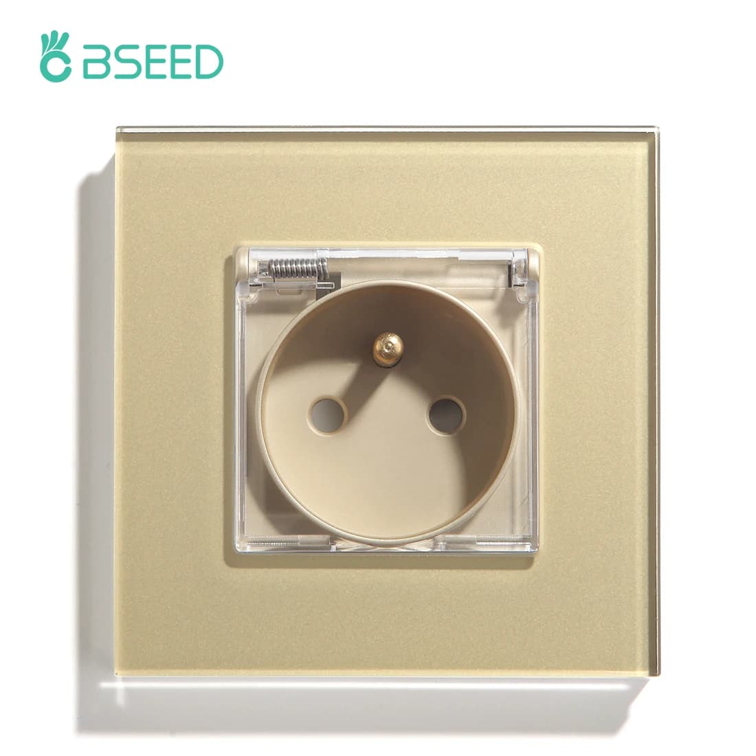 BSEED prises de courant simples françaises panneau en verre blanc 16A prises murales doubles couverc