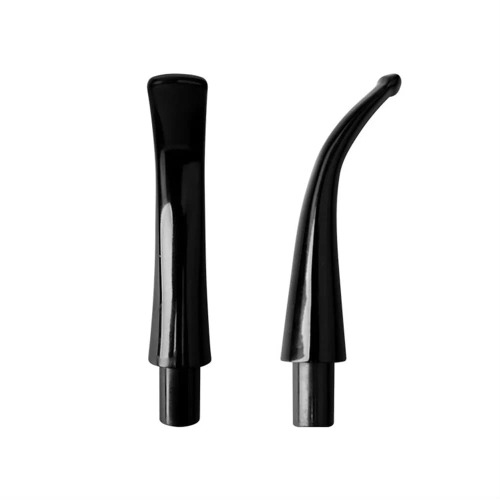 Embouts de Pipe à struction er en Acrylique Noir, Tige pour Filtre de 9mm, Porte-Pipe, Incurvé, Droi
