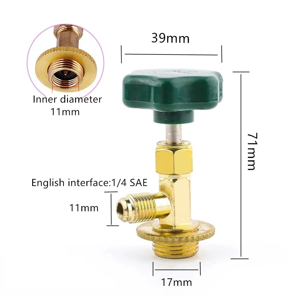 Ouvre-bouteille à Valve de distribution, connecteur 1/4 SAE, bouteille de réfrigérant Mayitr, peut t