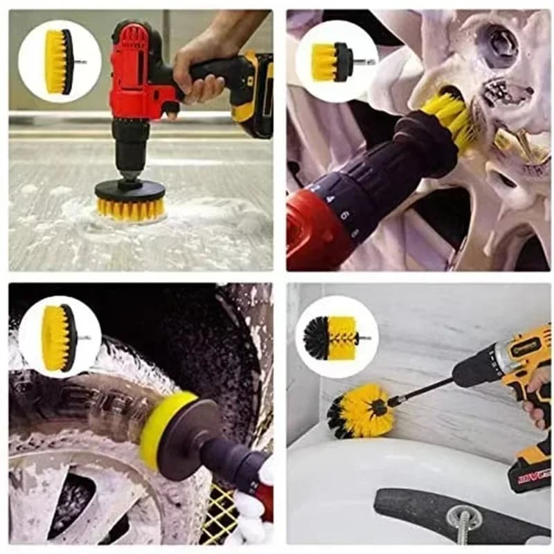 Kit de tête de perceuse électrique, fixation, brosse à récurer électrique pour tapis, salle de bains