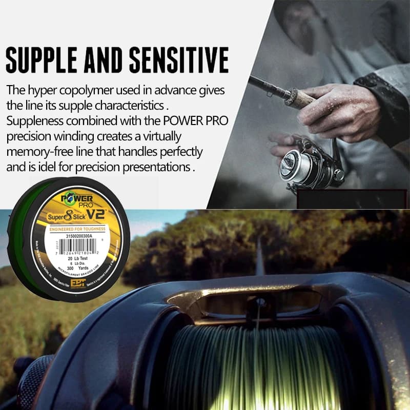 POWER PRO SSV2 275M PE ligne 8 brins Spectra ligne de pêche originale USA pêche tresse ligne PESCA