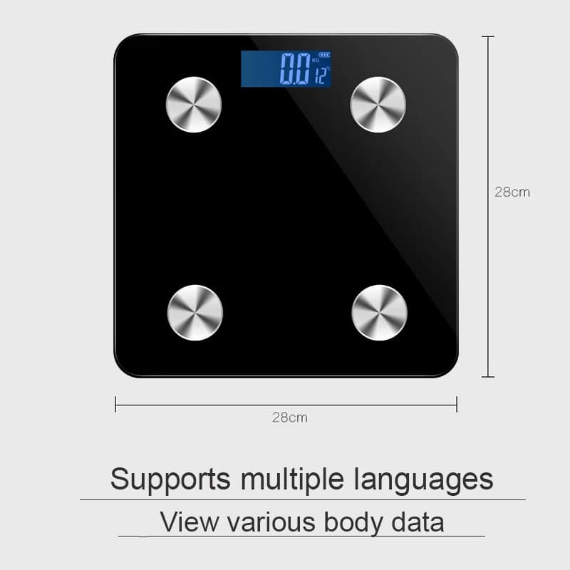 Balance HOBlack de précision, analyseur de composition IMC électronique intelligent, compatible Blue