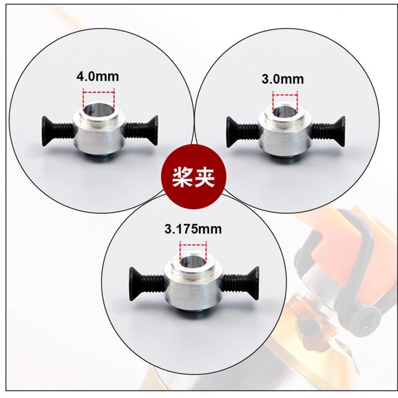 Adaptateur de Protection d'hélice d'avion 3.0/3.17/4.0MM, 4 pièces, économiseur d'accessoires avec v