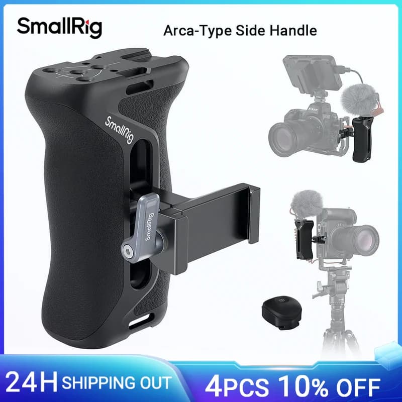SmallRig-Poignée latérale de type Arca, 36mm, haut et bas, réglable pour cages de caméra avec plaque