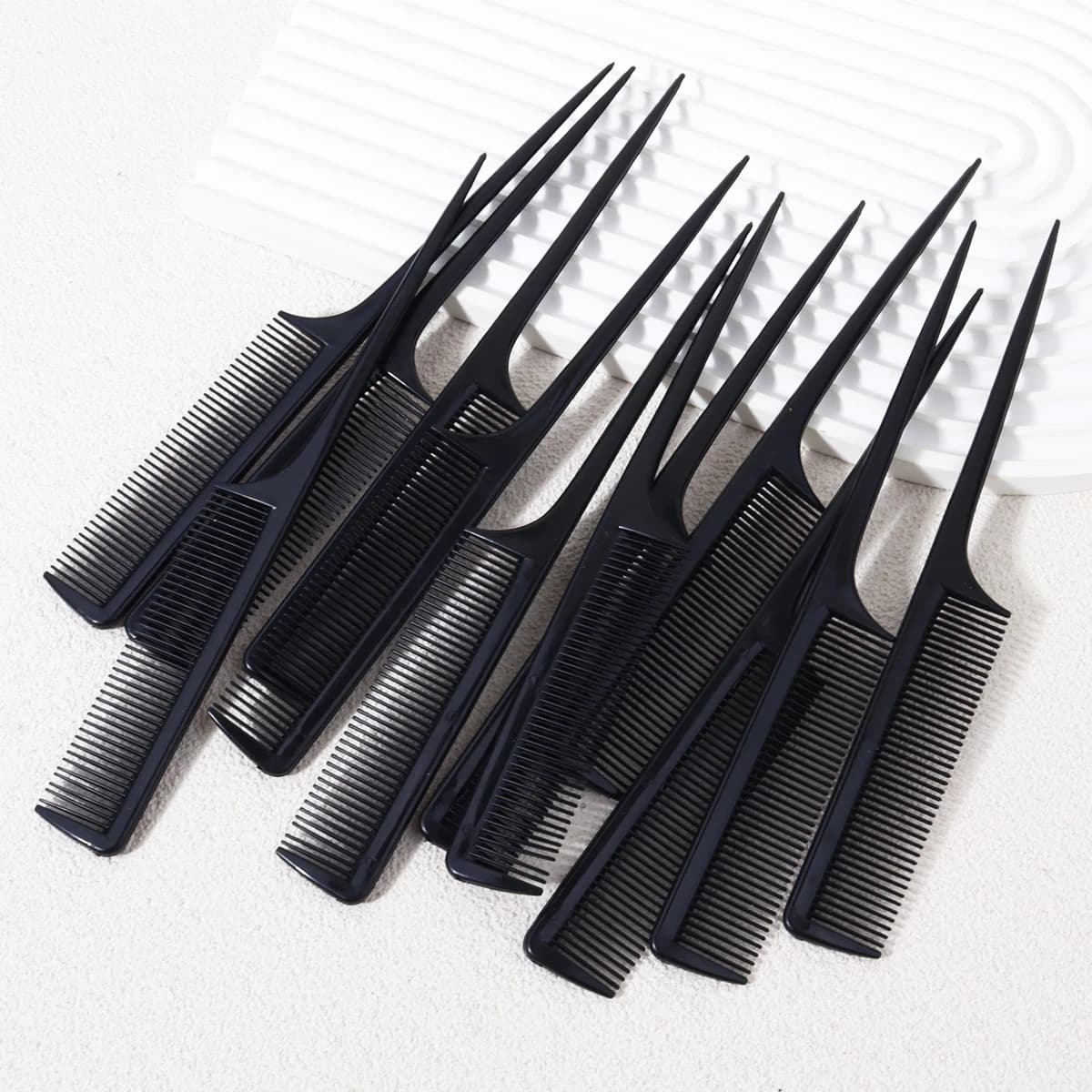 Ensemble de peignes à queue de souris 12 pièces, peigne à teinture pour cheveux, peigne à queue poin