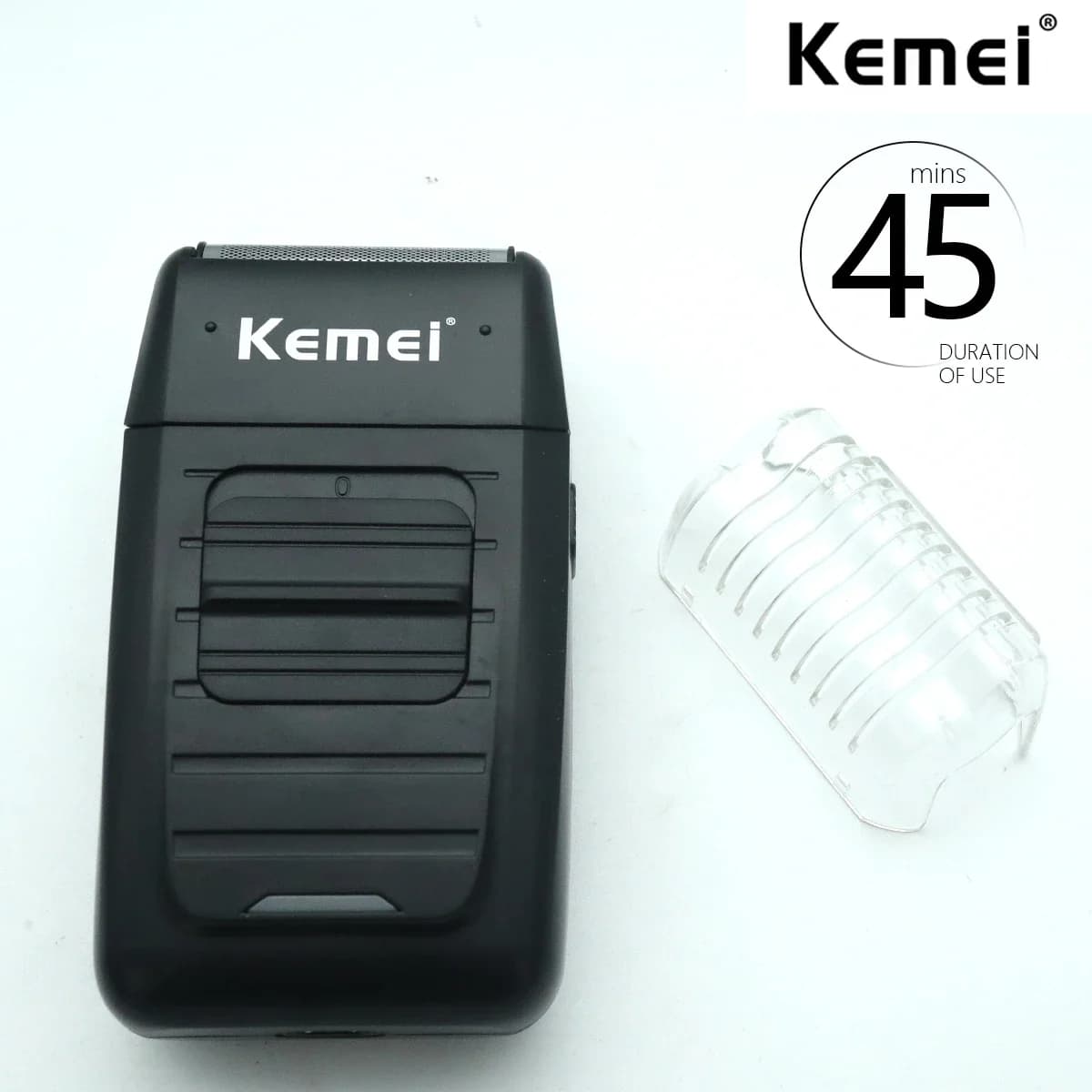 Kemei-Rasoir Sans Fil Rechargeable pour Hommes, Double Lame Alternative Barbe Rasoir Soins Du Visage