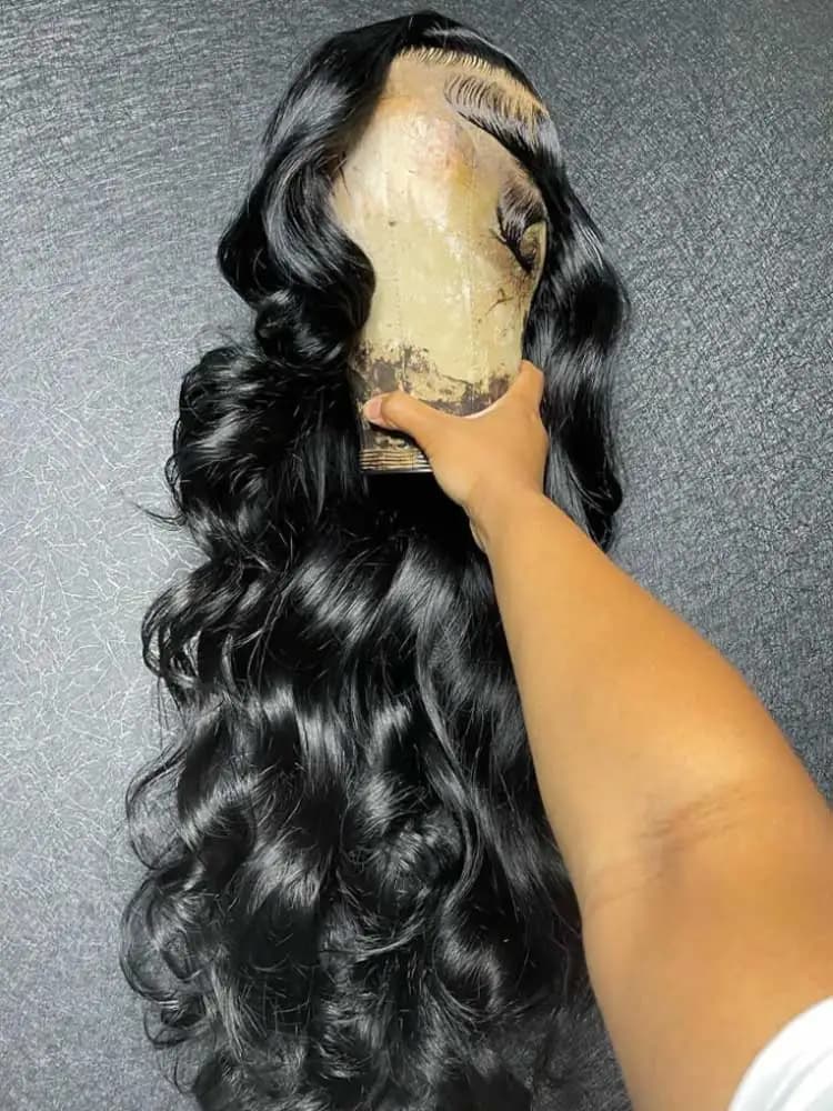 Vague de corps 13x6 Hd dentelle frontale perruque cheveux humains sans colle humide et ondulé perruq