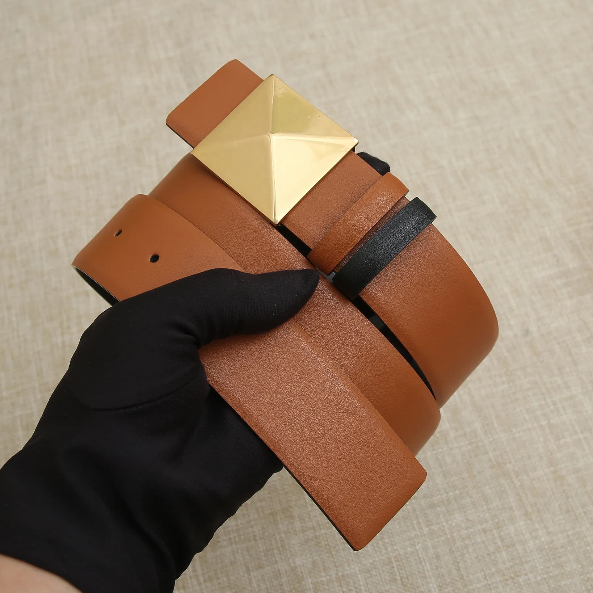 2024 Nouveau large 4CM marque de luxe célèbre ceinture Designer mode réversible femmes ceinture dame