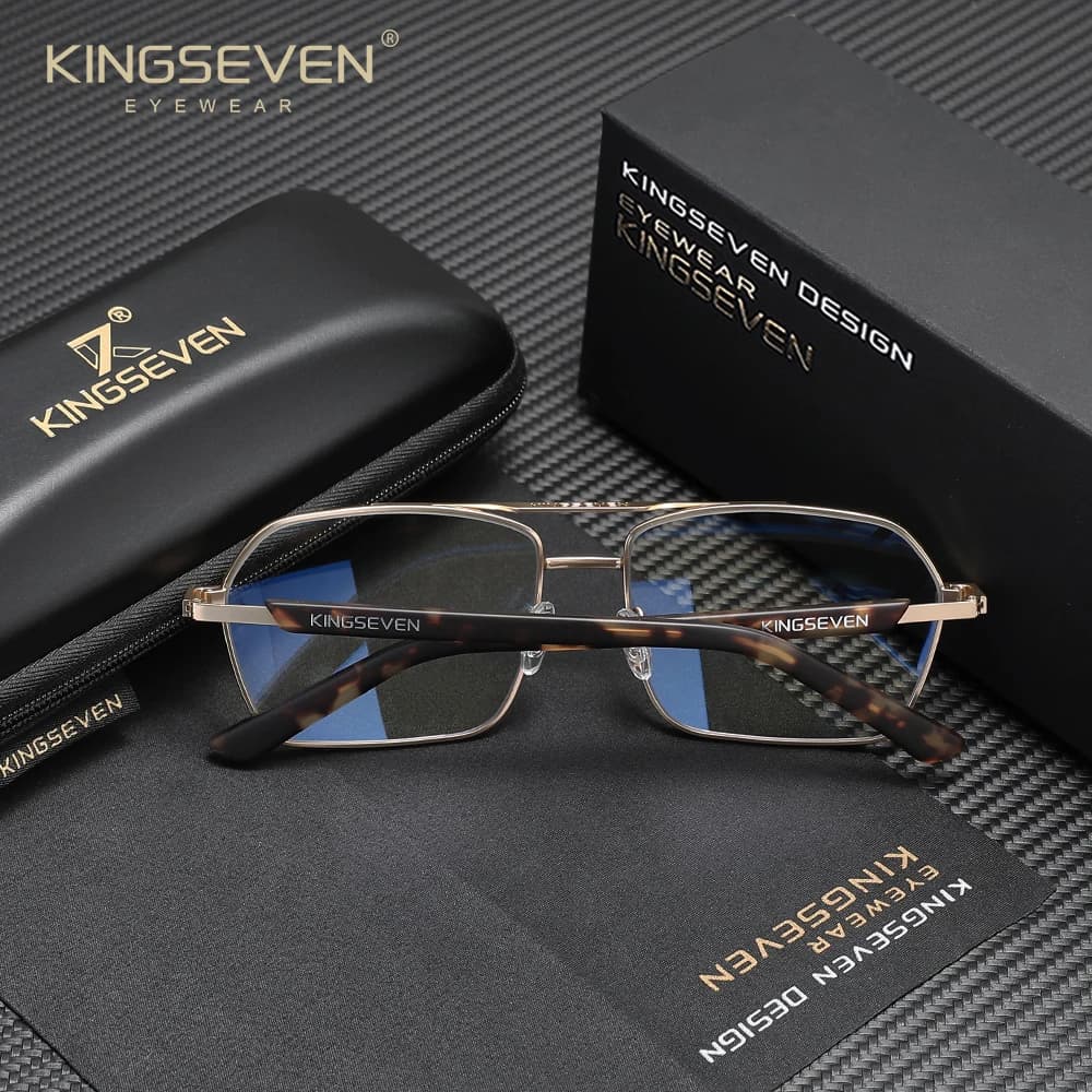 Lunettes anti-lumière bleue KINGSEVEN pour hommes/femmes, accessoire pour téléphone et ordinateur, b