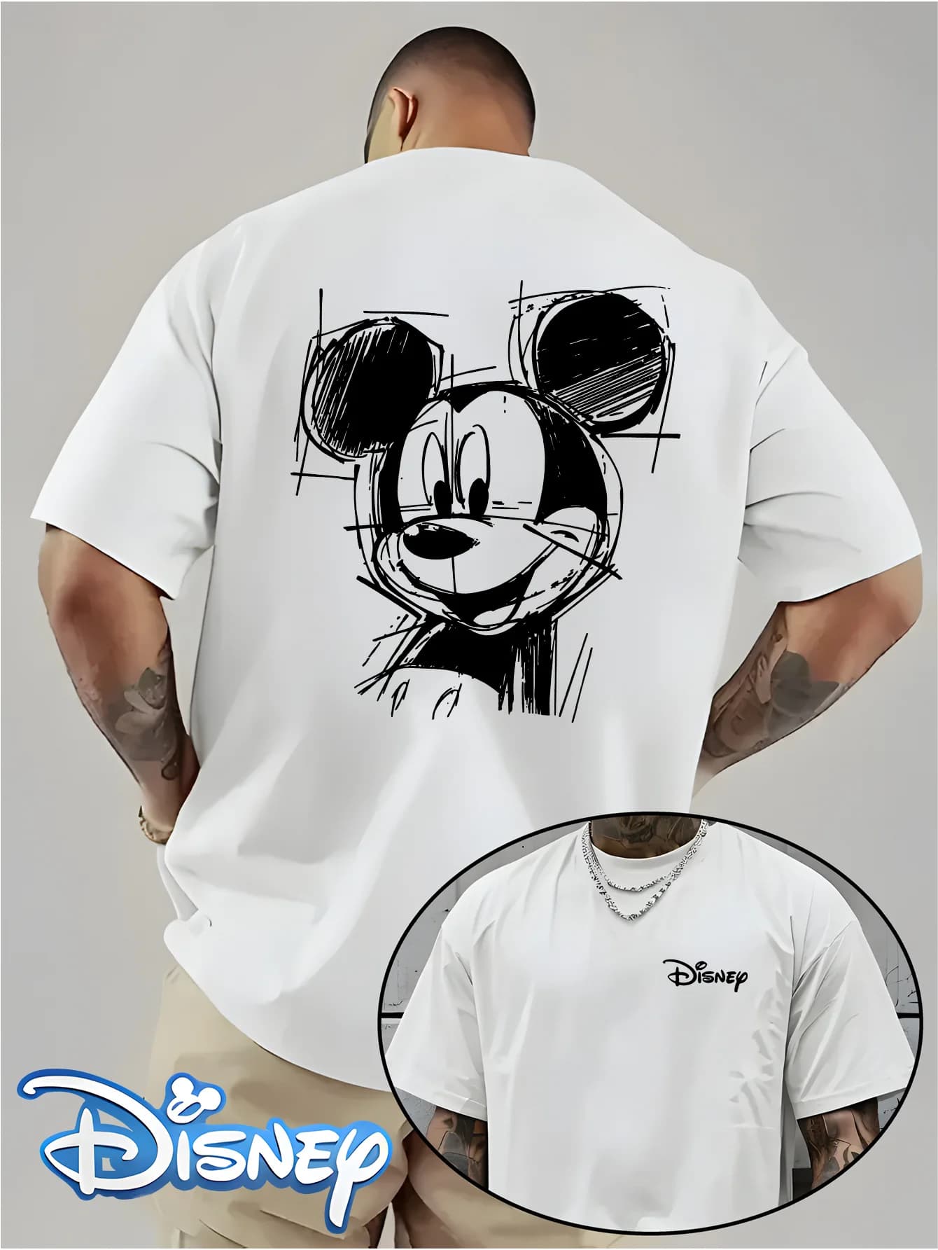 T-shirt imprimé dessin animé Disney Mickey, Harajuku, ample et décontracté, Y2K, manches courtes, en
