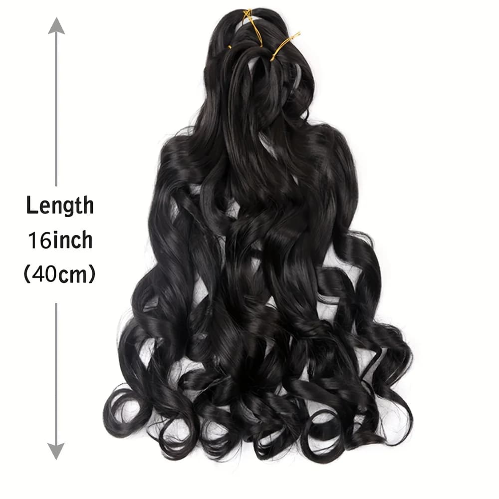 Extensions de cheveux tressés en spirale pour femmes, boucles françaises, cheveux synthétiques pré-é