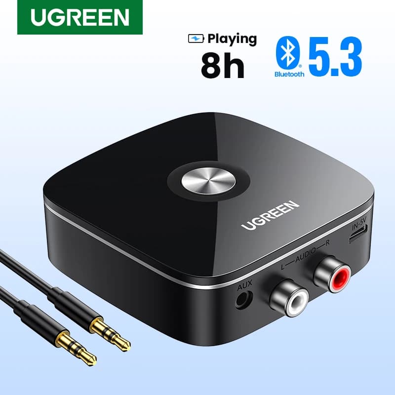 UGREEN-Adaptateur récepteur Bluetooth AUX RCA pour système stéréo domestique, HiFi, 3.5mm, adaptateu