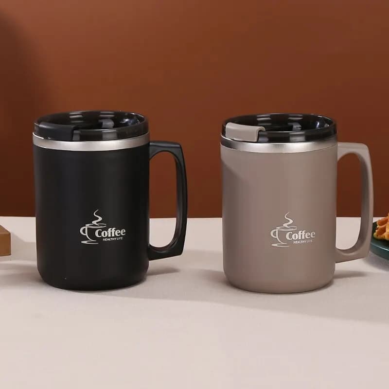 Tasse à café au lait en acier inoxydable, Double paroi, tasses et tasses d'eau isolées thermiques, t