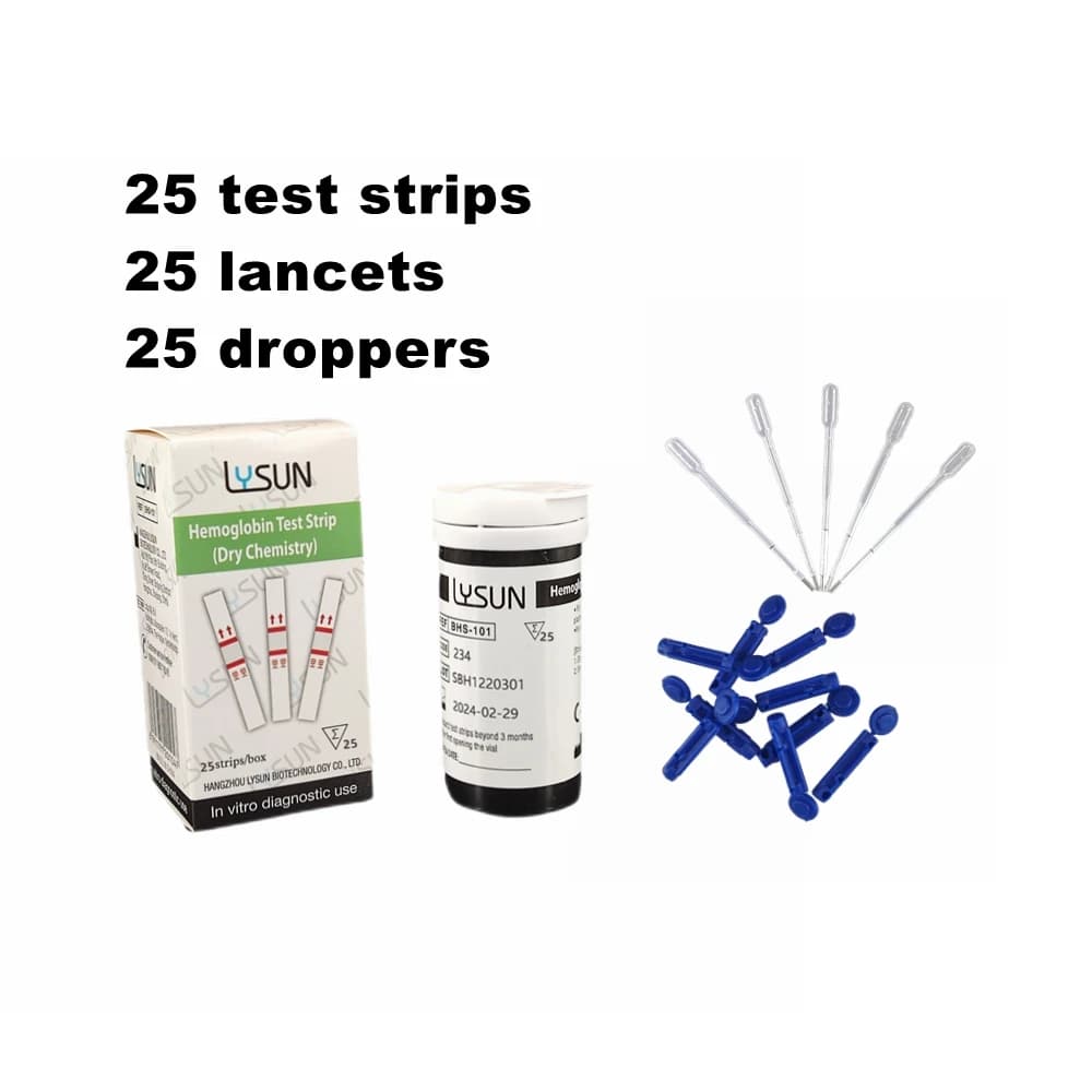 Analyseur d'hémoglobine portatif POCT, test sanguin rapide, compteur d'hémoglobine HB & HCT avec ban