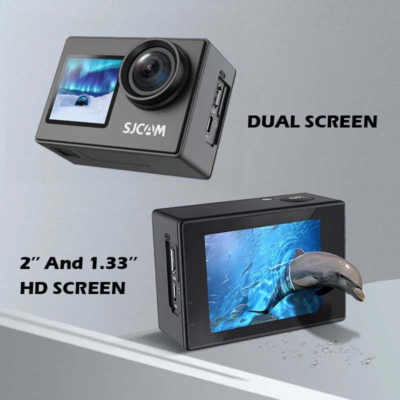 SJCAM SJ4000 double écran 4K caméra d'action 30M étanche Anti-secouement HD sport vidéo caméras d'ac