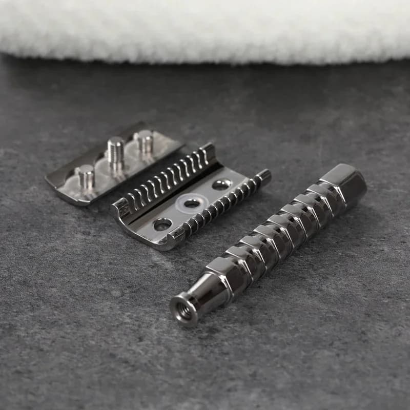 Yaqi Duomo rasoir de sécurité en acier inoxydable avec une écart de lame de 0.70MM longueur de poign