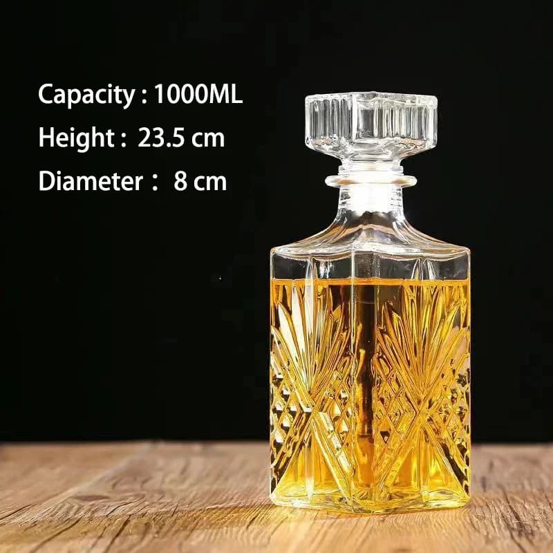 Carafe à whisky sans plomb, articles de bar de luxe classiques, français ou scotch bourbon, bouteill
