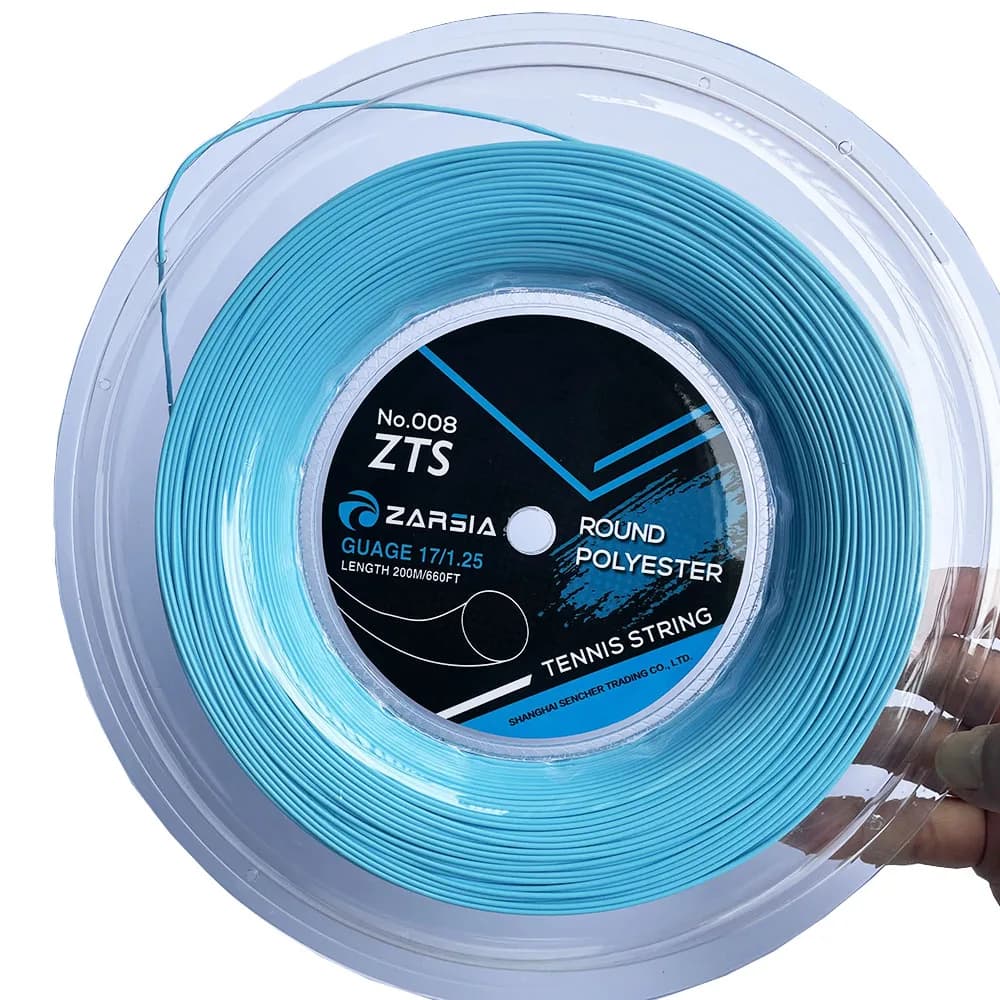 1 grande bobine ZARSIA 4G corde de raquette de Tennis en Polyester 1.25MM cordes de Tennis rondes li