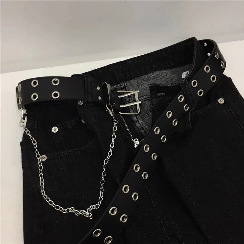 Ceintures en alliage pour femmes, chaîne de luxe pour cuir véritable, nouveau Style, boucle ardillon