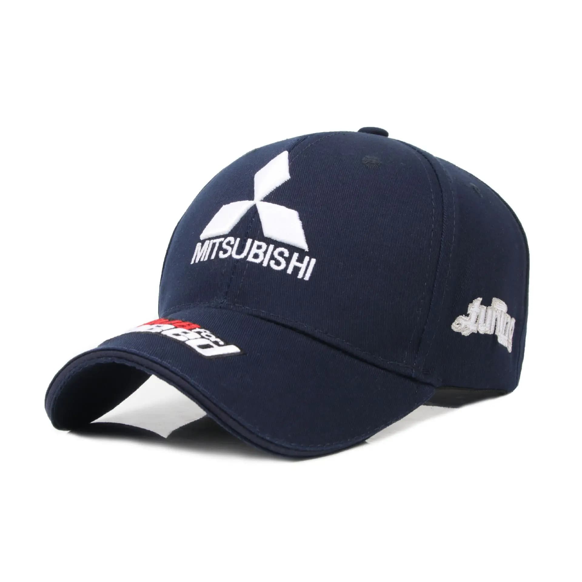 Casquette de baseball noire thème Mitsubishi Racing, casquette commémorative avec logo de voiture, p