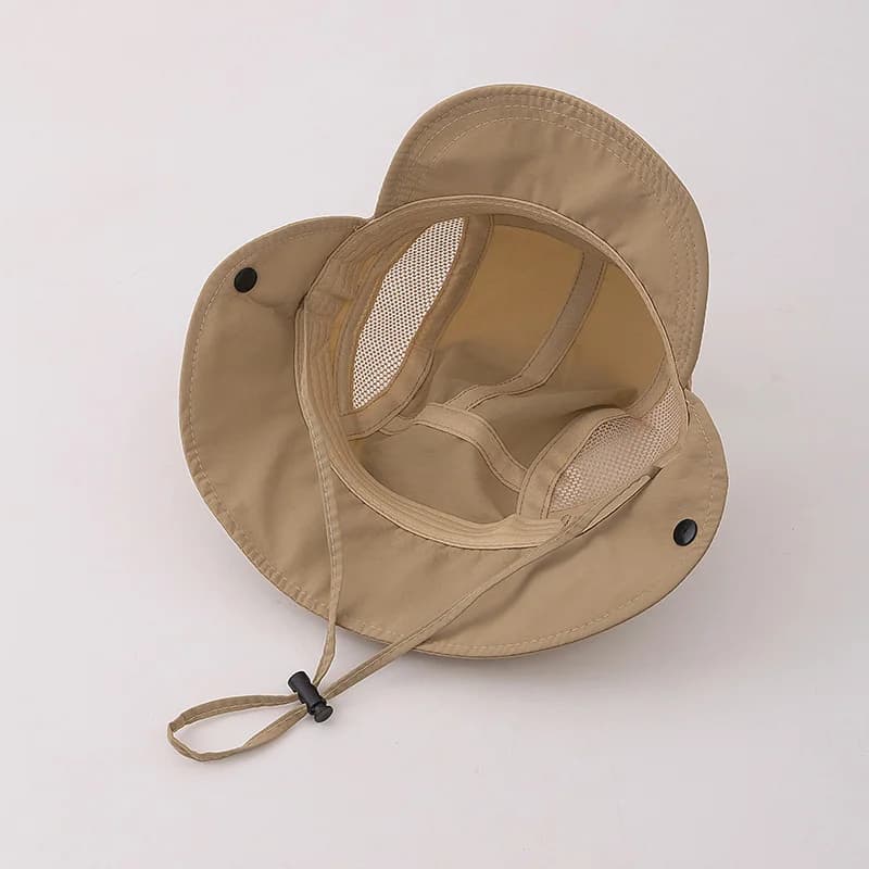 Chapeau d'été pour bébé, broderie d'oreille d'ours de dessin animé, chapeaux de pêcheur à séchage ra