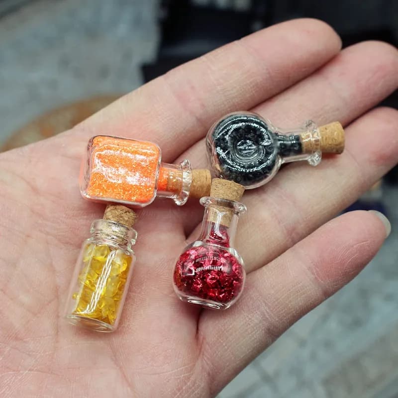 Potion de Simulation pour maison de poupée 1:12, bouteille minérale, modèle de décoration d'hallowee