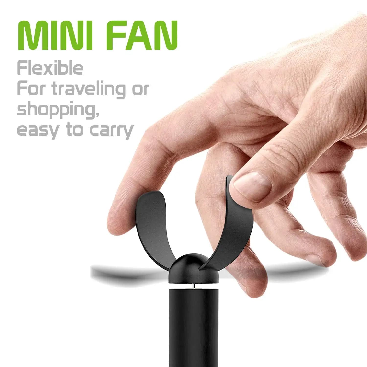 Mini ventilateur USB flexible et pliable, pour batterie externe, ordinateur portable, PC, chargeur A