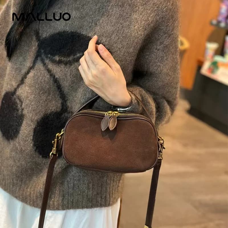 Sac à main en cuir de vachette véritable pour femme, sac à bandoulière pour femme, haute qualité, de