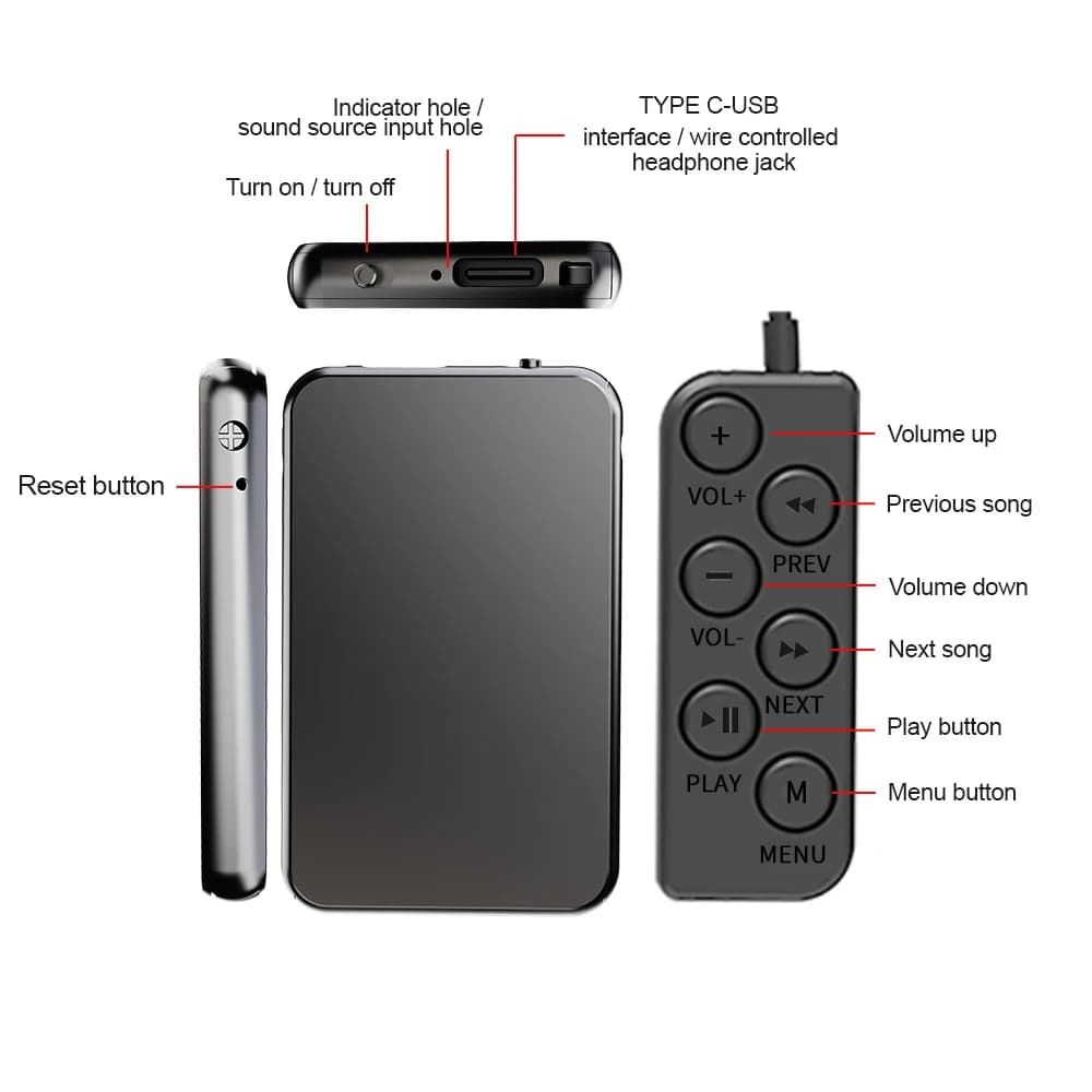 Vandlion V15 300mAh USB Flash 32G 64G 128GB enregistreurs numériques activés par la voix 29H Dictaph