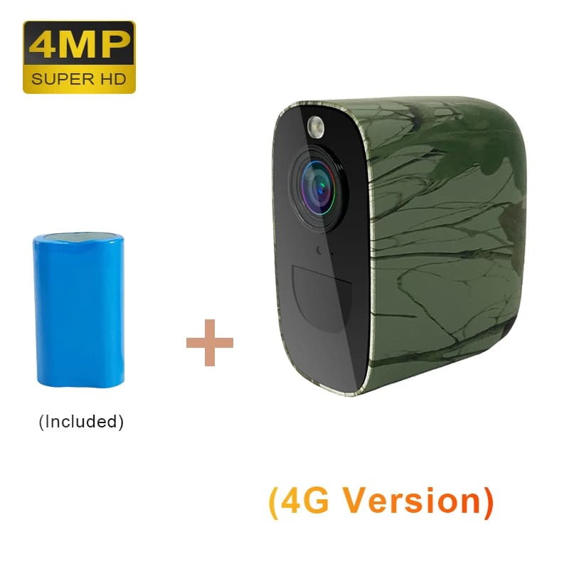 LCLCTEK 4G carte SIM caméra de sécurité alimentée par batterie couleur 4MP détection PIR IP66 caméra