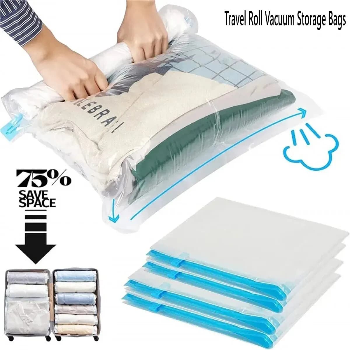 Sacs de rangement enroulables pour voyage, gain de place, pour bagages, vêtements, bateau de croisiè